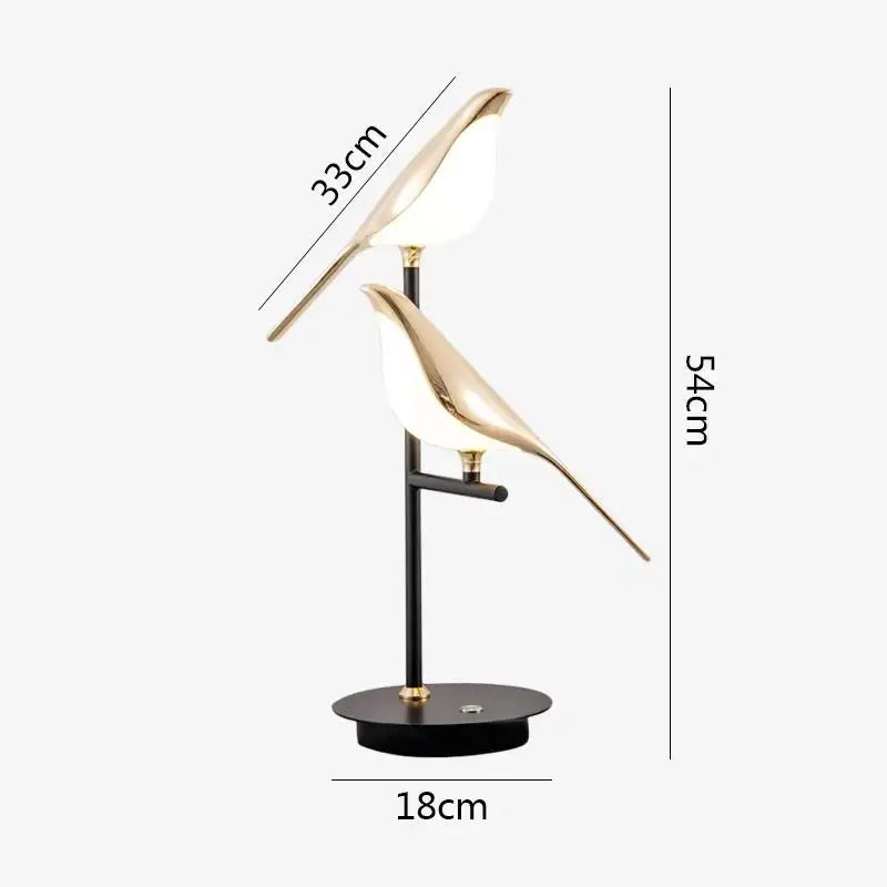 OUDELADI LED table lamp Magpie bird model Reading lamp bedroom bedside living room floor lamp home decor study desk light